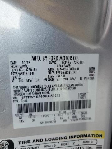 Photo 11 VIN: 1FTFW1EF6DKG53213 - FORD F-150 