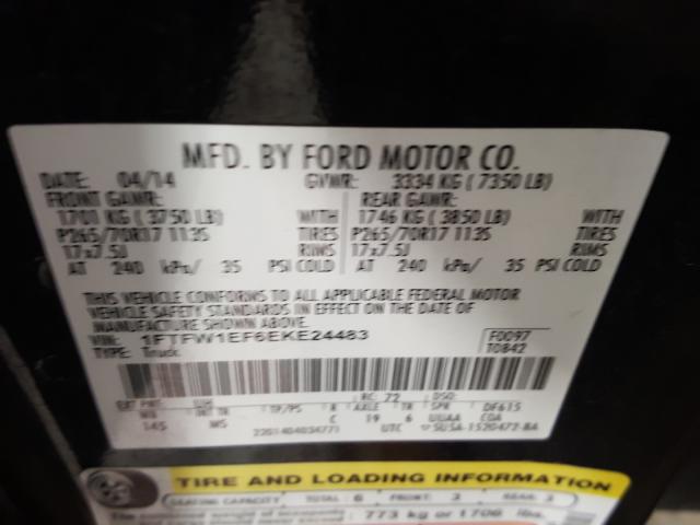 Photo 9 VIN: 1FTFW1EF6EKE24483 - FORD F150 SUPER 