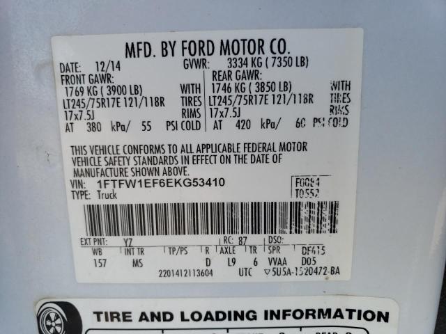 Photo 11 VIN: 1FTFW1EF6EKG53410 - FORD F-150 