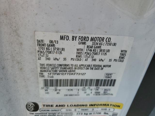 Photo 11 VIN: 1FTFW1EF7DKF73127 - FORD F150 SUPER 