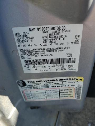 Photo 11 VIN: 1FTFW1EF7EKD57103 - FORD F150 SUPER 