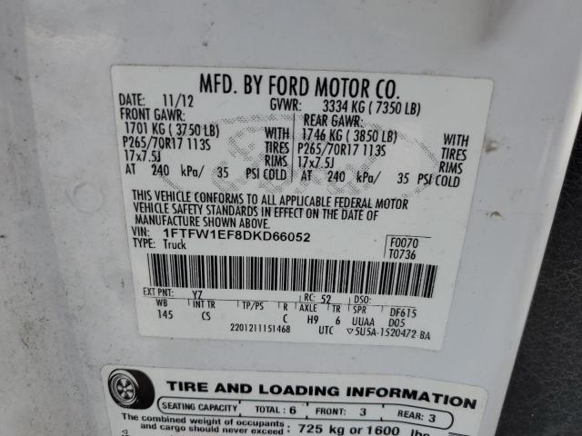 Photo 11 VIN: 1FTFW1EF8DKD66052 - FORD F150 SUPER 