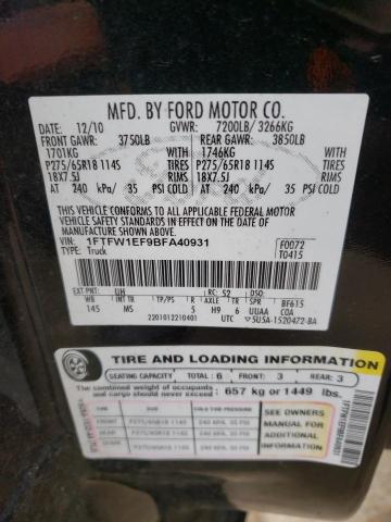 Photo 12 VIN: 1FTFW1EF9BFA40931 - FORD F150 SUPER 