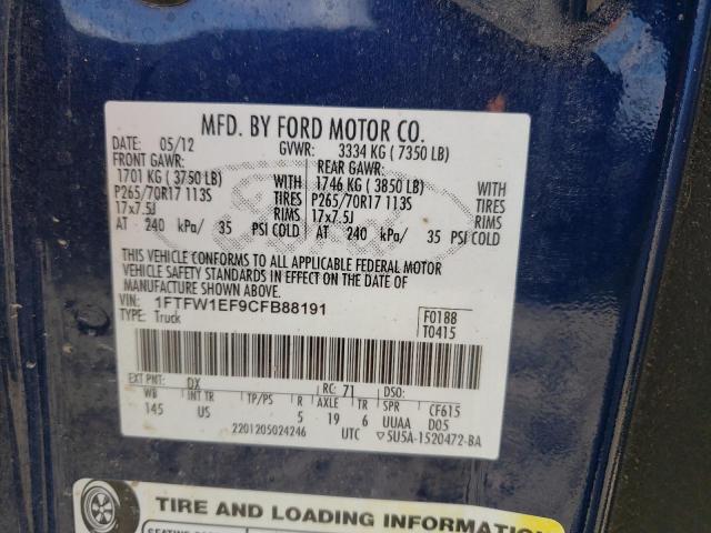 Photo 11 VIN: 1FTFW1EF9CFB88191 - FORD F150 SUPER 