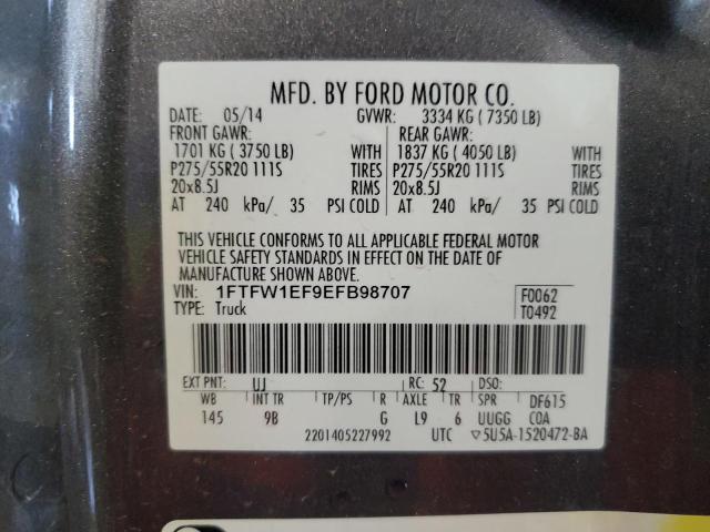 Photo 11 VIN: 1FTFW1EF9EFB98707 - FORD F150 SUPER 