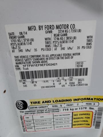 Photo 11 VIN: 1FTFW1EF9EFD02421 - FORD F-150 