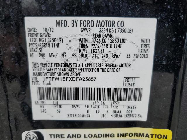 Photo 11 VIN: 1FTFW1EFXDFA25857 - FORD F150 SUPER 