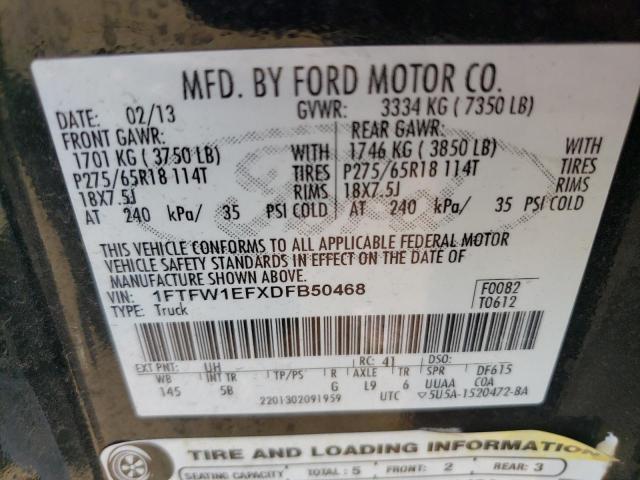 Photo 11 VIN: 1FTFW1EFXDFB50468 - FORD F150 SUPER 