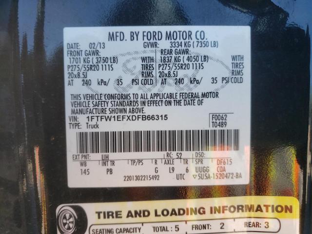 Photo 12 VIN: 1FTFW1EFXDFB66315 - FORD F-150 