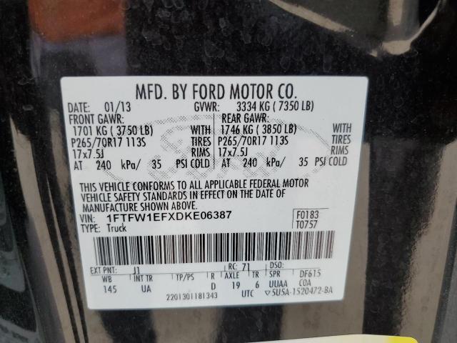 Photo 11 VIN: 1FTFW1EFXDKE06387 - FORD F150 SUPER 