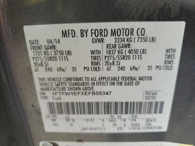 Photo 11 VIN: 1FTFW1EFXEFB55347 - FORD F150 SUPER 