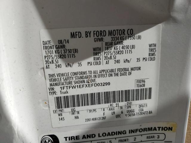 Photo 11 VIN: 1FTFW1EFXEFD03299 - FORD F150 SUPER 