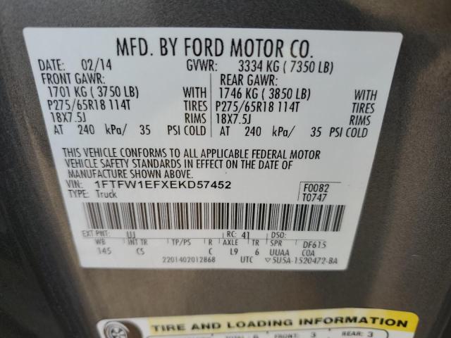 Photo 11 VIN: 1FTFW1EFXEKD57452 - FORD F-150 