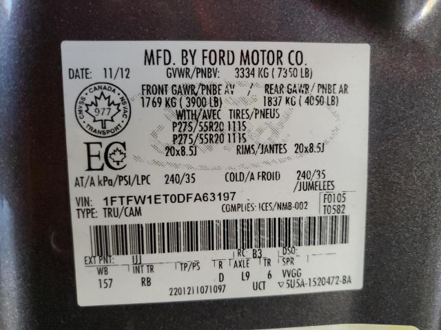 Photo 11 VIN: 1FTFW1ET0DFA63197 - FORD F150 SUPER 