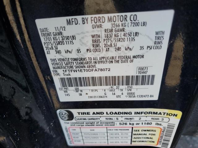 Photo 11 VIN: 1FTFW1ET0DFA78072 - FORD F-150 