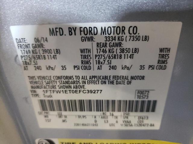 Photo 9 VIN: 1FTFW1ET0EFC39277 - FORD F150 SUPER 