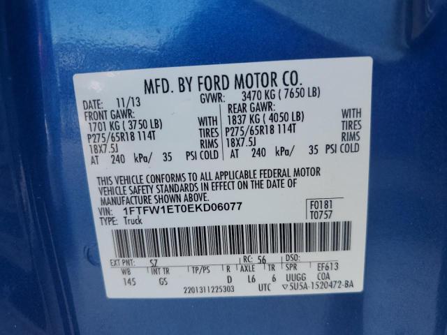 Photo 12 VIN: 1FTFW1ET0EKD06077 - FORD F150 SUPER 