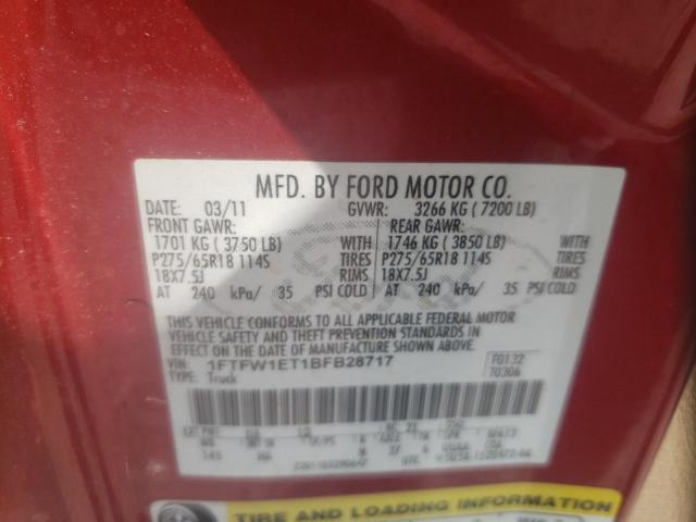 Photo 11 VIN: 1FTFW1ET1BFB28717 - FORD F150 SUPER 