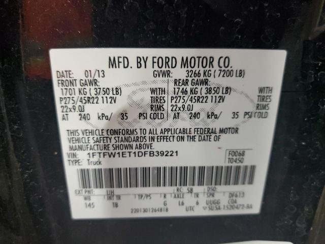 Photo 11 VIN: 1FTFW1ET1DFB39221 - FORD F150 SUPER 