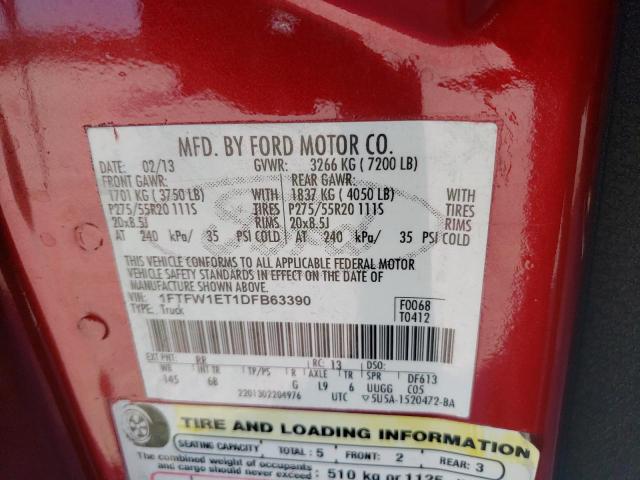 Photo 11 VIN: 1FTFW1ET1DFB63390 - FORD F150 SUPER 