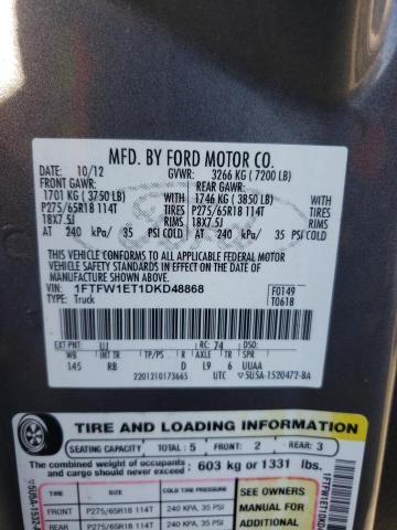 Photo 11 VIN: 1FTFW1ET1DKD48868 - FORD F-150 