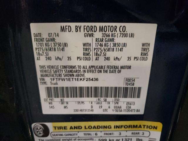 Photo 11 VIN: 1FTFW1ET1EKF25436 - FORD F150 SUPER 