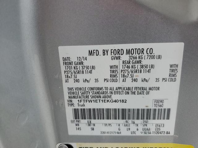 Photo 11 VIN: 1FTFW1ET1EKG40182 - FORD F150 SUPER 