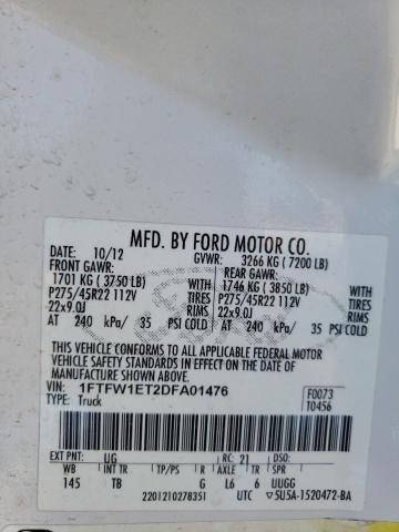 Photo 11 VIN: 1FTFW1ET2DFA01476 - FORD F150 SUPER 