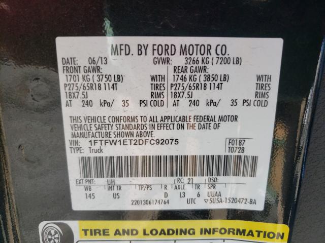 Photo 7 VIN: 1FTFW1ET2DFC92075 - FORD F150 SUPER 