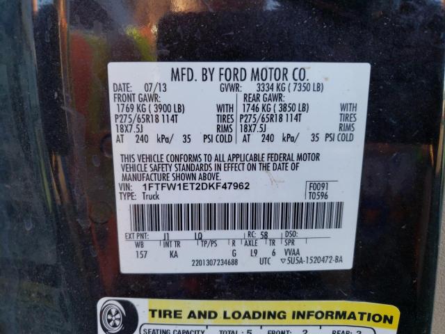 Photo 11 VIN: 1FTFW1ET2DKF47962 - FORD F150 SUPER 