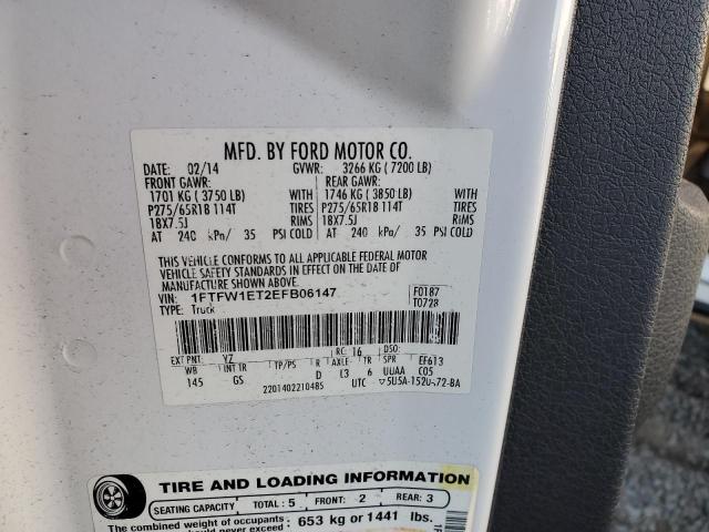 Photo 11 VIN: 1FTFW1ET2EFB06147 - FORD F150 SUPER 