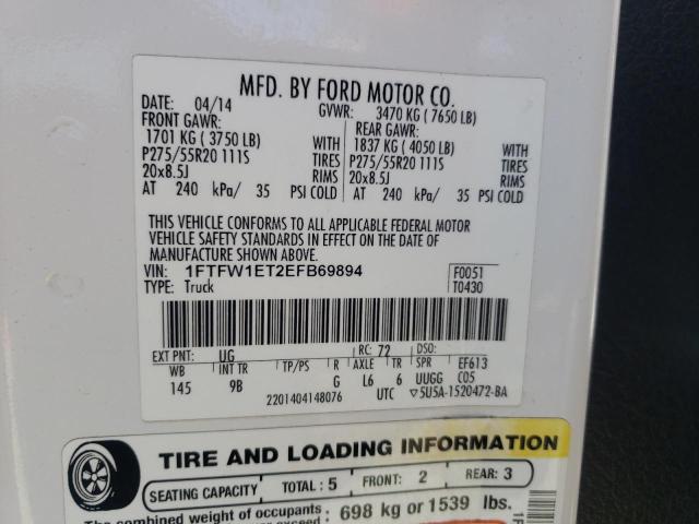 Photo 11 VIN: 1FTFW1ET2EFB69894 - FORD F150 SUPER 