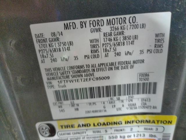 Photo 9 VIN: 1FTFW1ET2EFC95009 - FORD F150 SUPER 