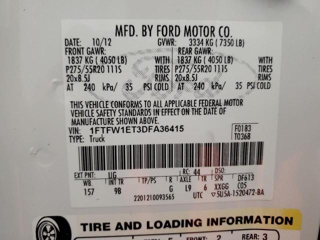 Photo 11 VIN: 1FTFW1ET3DFA36415 - FORD F-150 