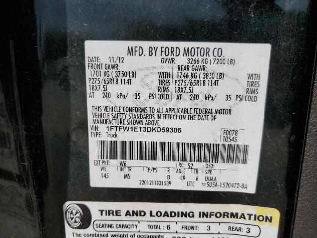 Photo 9 VIN: 1FTFW1ET3DKD59306 - FORD F150 SUPER 