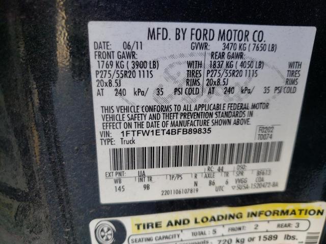 Photo 11 VIN: 1FTFW1ET4BFB89835 - FORD F-150 