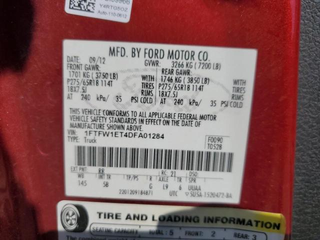 Photo 11 VIN: 1FTFW1ET4DFA01284 - FORD F150 SUPER 