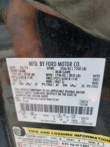 Photo 11 VIN: 1FTFW1ET4DFB81737 - FORD F150 SUPER 