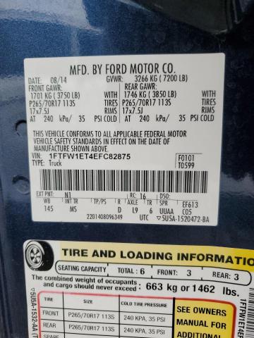 Photo 12 VIN: 1FTFW1ET4EFC82875 - FORD F150 SUPER 