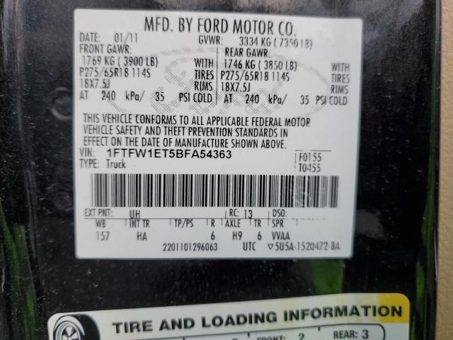 Photo 11 VIN: 1FTFW1ET5BFA54363 - FORD F150 SUPER 