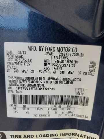 Photo 11 VIN: 1FTFW1ET5DKF51732 - FORD F-150 