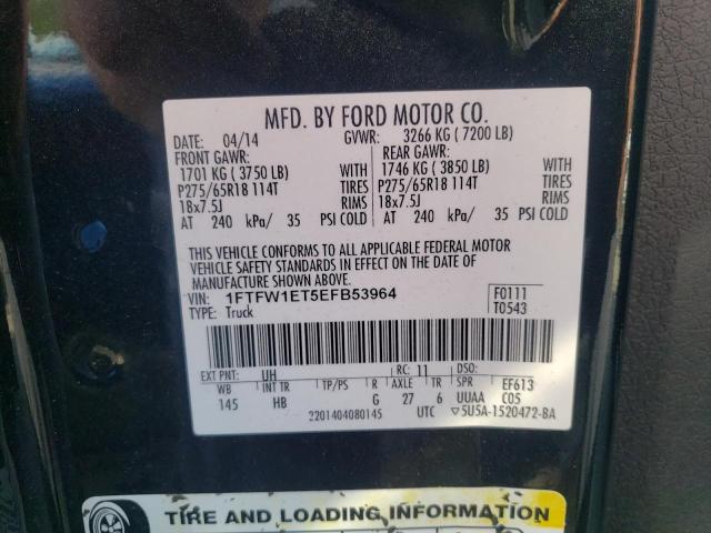 Photo 9 VIN: 1FTFW1ET5EFB53964 - FORD F150 SUPER 