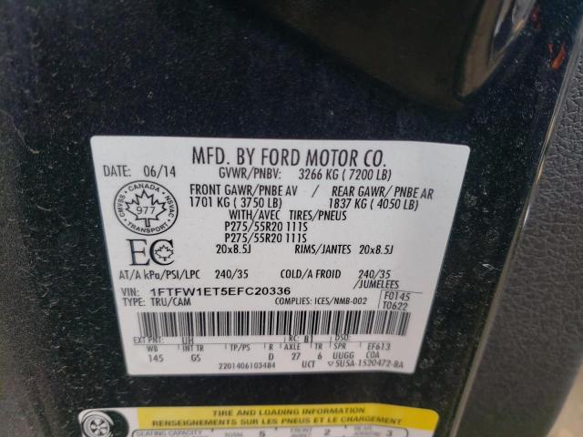 Photo 11 VIN: 1FTFW1ET5EFC20336 - FORD F150 SUPER 