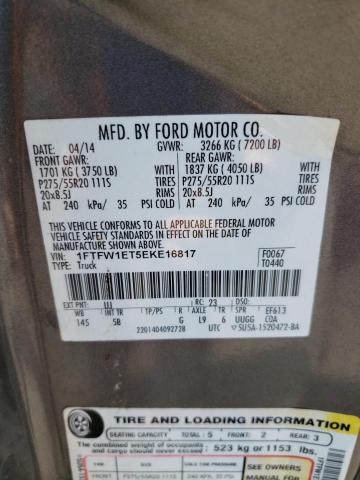 Photo 12 VIN: 1FTFW1ET5EKE16817 - FORD F150 SUPER 