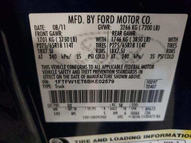 Photo 11 VIN: 1FTFW1ET6BKE02579 - FORD F150 SUPER 