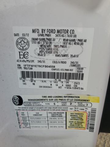 Photo 11 VIN: 1FTFW1ET6CFB04558 - FORD F-150 