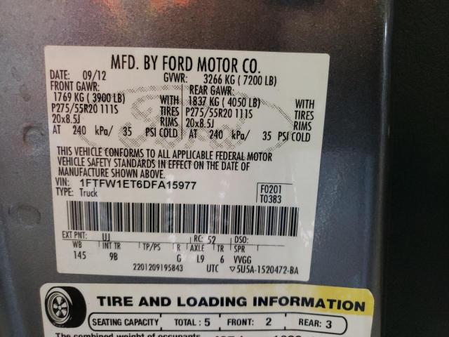 Photo 9 VIN: 1FTFW1ET6DFA15977 - FORD F150 SUPER 