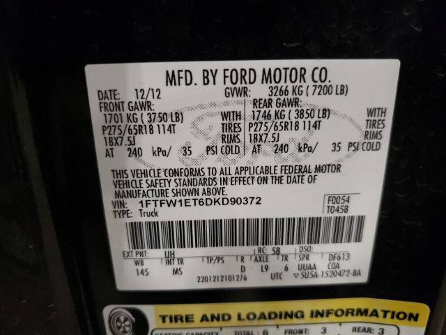 Photo 11 VIN: 1FTFW1ET6DKD90372 - FORD F150 SUPER 