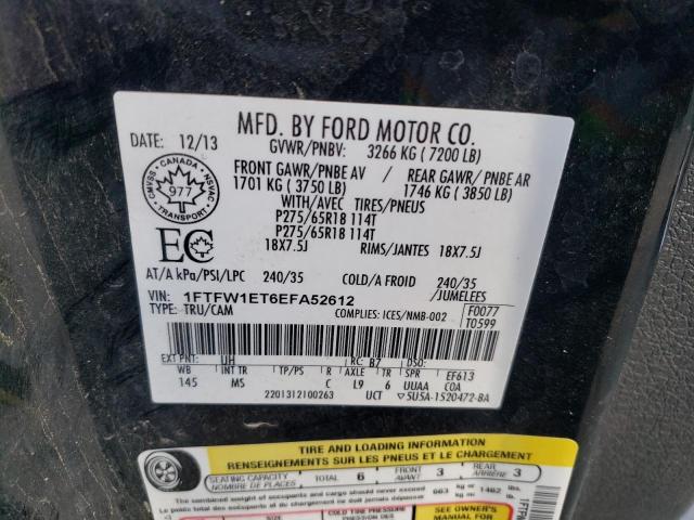 Photo 11 VIN: 1FTFW1ET6EFA52612 - FORD F150 SUPER 