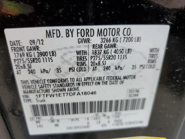 Photo 11 VIN: 1FTFW1ET7DFA18046 - FORD F150 SUPER 